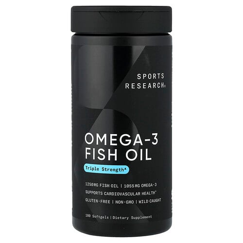 Sports Research Omega-3 Fish Oil, 180 Softgels