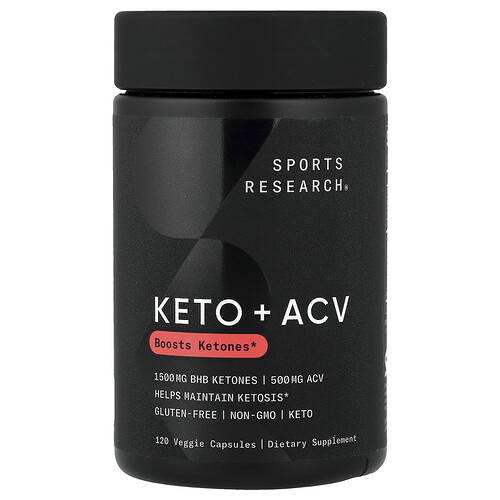 Sports Research Keto + ACV, 120 Veggie Capsules
