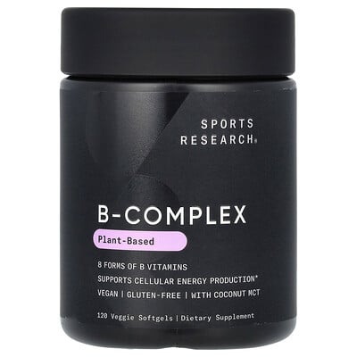 Product Image for Sports Research, B-Complex, Plant Based, 120 Veggie Softgels