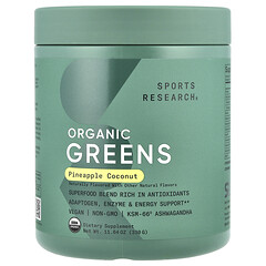 Organic Greens, ананас і кокос, 330 г