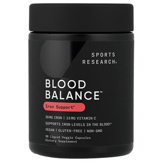 Sports Research, Blood Balance™, 90 flydende grøntsagskapsler