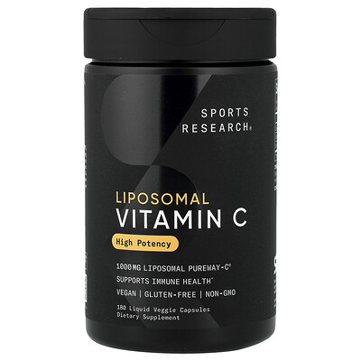 Product Image for Sports Research, Liposomal Vitamin C, 180 Liquid Veggie Capsules (333 mg per Capsule)