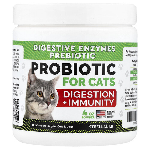 StrellaLab, Probiotic Powder, For Cats & Dogs, 4 oz (114 g)