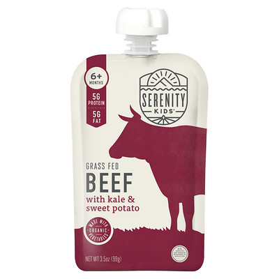 Serenity Kids, Beef with Organic Kale & Sweet Potato, 6+ Months, 3.5 oz (99 g)