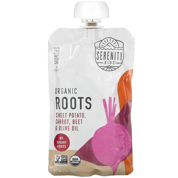 Organic Roots, Sweet Potato, Carrot, Beet & Olive Oil, 6+ Months, 3.5 oz (99 g)