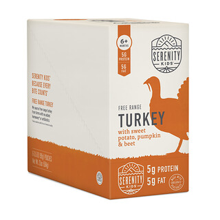 Serenity Kids, Free Range Turkey with Sweet Potato, Pumpkin & Beet, 6+ Months, 6 Pouches, 3.5 oz (99 g) Each