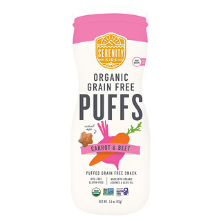 Serenity Kids, Pasteles hojaldrados sin cereales orgánicos, Zanahoria y remolacha, 42 g (1,5 oz)