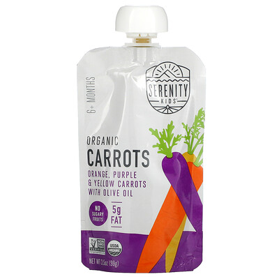 Купить Serenity Kids Органическое морковное ассорти, от 6 месяцев, 99 г (3, 5 унции)