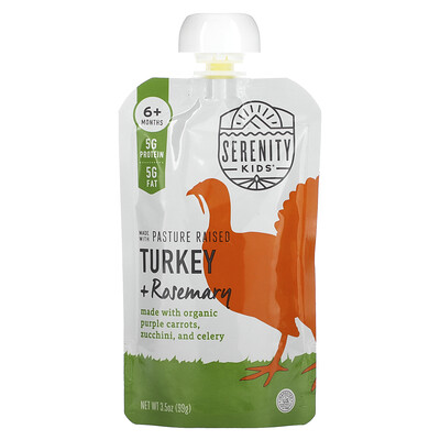 

Serenity Kids, Turkey with Rosemary, 6+ Months, 3.5 oz (99 g)
