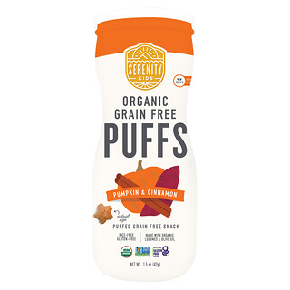 Serenity Kids, Pasteles de hojaldre orgánicos sin cereales, Calabaza y canela, 42 g (1,5 oz)