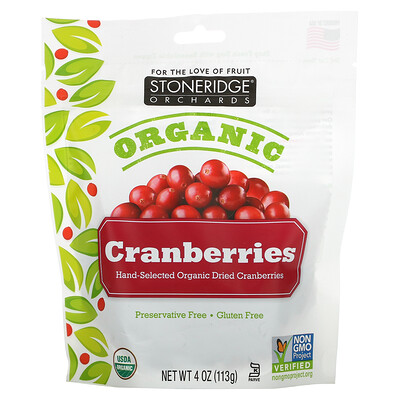 

Stoneridge Orchards Органическая клюква, 113 г (4 унции)