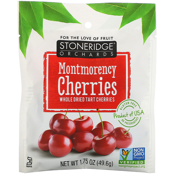 Stoneridge Orchards, Montmorency Cherries, Whole Dried Tart Cherries, 1.75 oz (49.6 g)