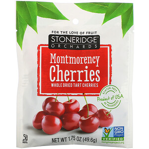 Стоунридж Орчардс, Montmorency Cherries, Whole Dried Tart Cherries, 1.75 oz (49.6 g) отзывы