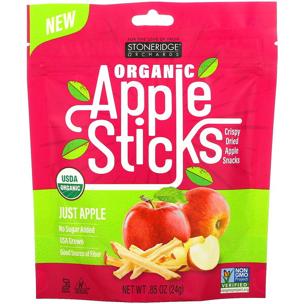 Stoneridge Orchards, Органические яблочные палочки, 24 г (0,85 унции)