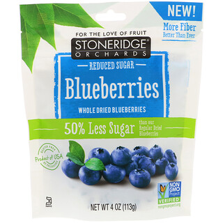 Stoneridge Orchards, 整顆藍莓乾， 低糖型，4 盎司（113 克）