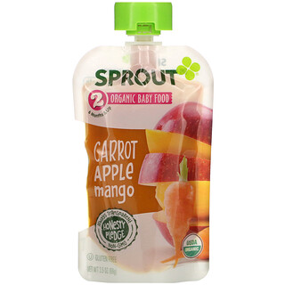 Sprout Organic, Baby Food, 6 Months & Up, Carrot Apple Mango, 3.5 oz (99 g)