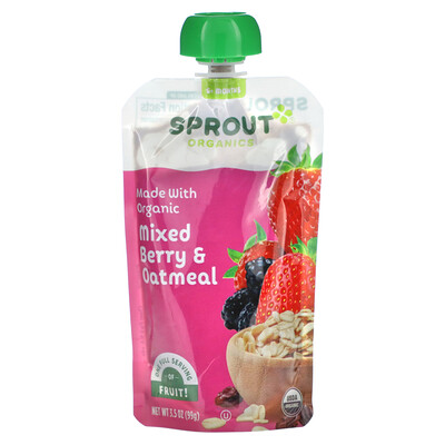 Sprout Organic Детское питание от 6 месяцев и старше ягодная овсянка 3 5 унции (99 г)