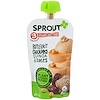 Sprout Organic, غذاء الطفل، المرحلة 3، البازلاء بالفول السوداني، الكينوا والبلح، 4 أونصات (113 جم)