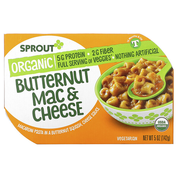 Sprout Organic‏, Butternut Mac & Cheese, 12 Months and Up, 5 oz ( 142 g)