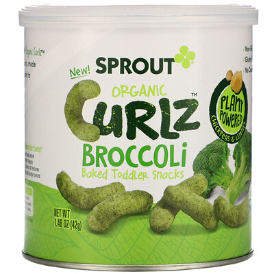 Sprout Organic Curlz, брокколи, 1,48 унц. (42 г)