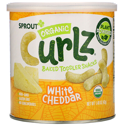 

Sprout Organic, Curlz, 12 Months & Up, White Cheddar, 1.48 oz (42 g)