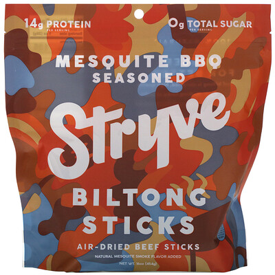 

Stryve Foods Biltong Sticks, Mesquite BBQ Seasoned, 16 oz (454 g)