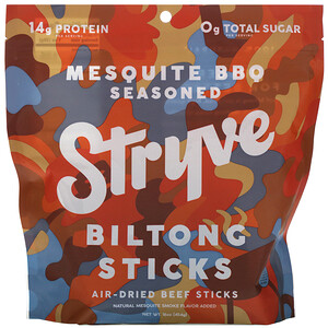 Отзывы о Stryve Foods, Biltong Sticks, Mesquite BBQ Seasoned, 16 oz (454 g)