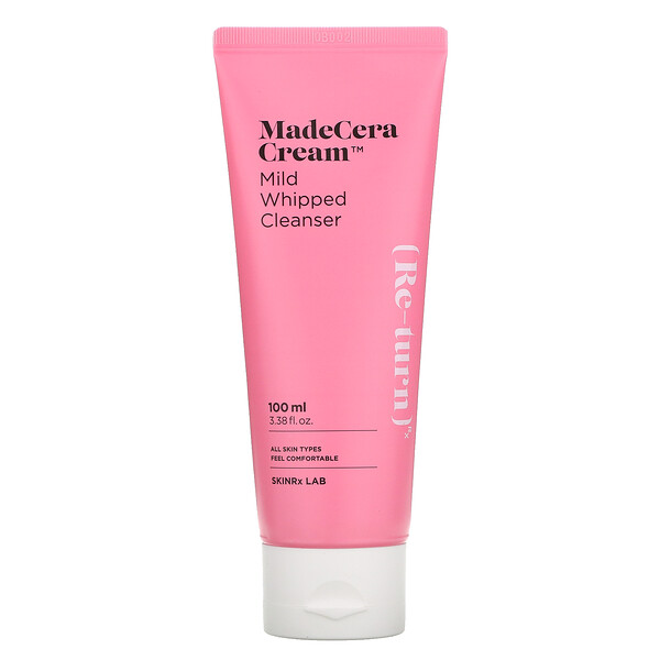 MadeCera Cream, Mild Whipped Cleanser, 3.38 fl oz (100 ml)