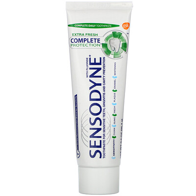 Sensodyne Complete Protection Toothpaste with Fluoride, Extra Fresh, 3.4 oz (96.4 g)