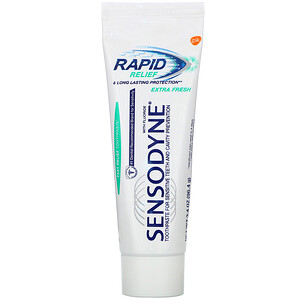 Отзывы о Sensodyne, Rapid Relief Toothpaste with Fluoride, Extra Fresh, 3.4 oz (96.4 g)