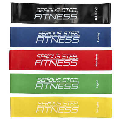 Serious Steel Fitness, Paquete de minilazos de 12 in, 5 unidades