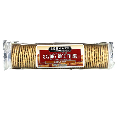 

Sesmark, Savory Rice Thins, Brown Rice, 3.2 oz (90 g)