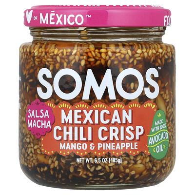Somos  Salsa Macha  Mexican Chili Crisp  Mango & Pineapple  Medium  6.5 oz (185 g)