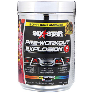Отзывы о Сикс Стар, Pre-Workout Explosion, Rainbow Candy, 15.66 oz (444 g)