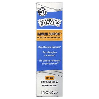 Sovereign Silver, Bio-Active Silver Hydrosol™, Brume fine, 10 PPM, 29 ml