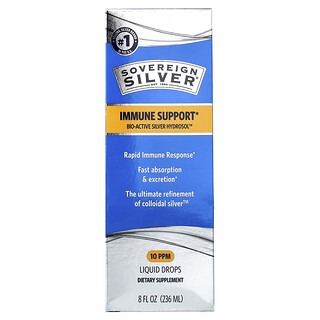 Sovereign Silver, Bio-Active Silver Hydrosol™, Gouttes liquides, 236 ml