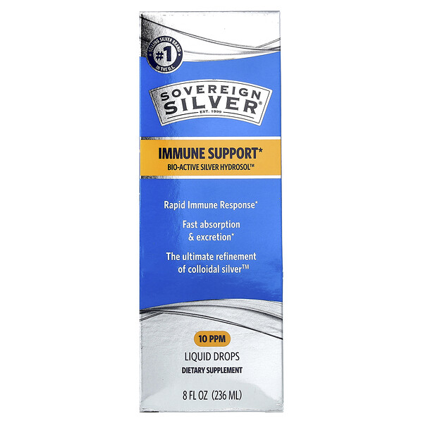 Sovereign Silver Bio-Active Silver Hydrosol™, Liquid Drops, 8 fl oz (236 ml)