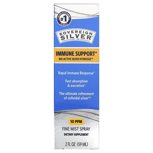 Sovereign Silver, Bio-Active Silver Hydrosol, Fine Mist Spray, 10 PPM, 2 fl oz (59 ml) (10 ppm per 30 Sprays)