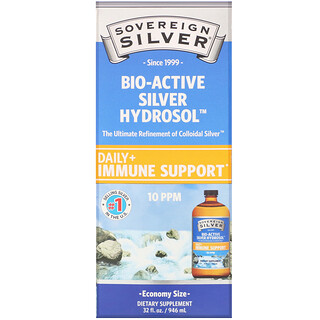 Sovereign Silver, Bio-Active Silver Hydrosol, 10 PPM, 946 ml
