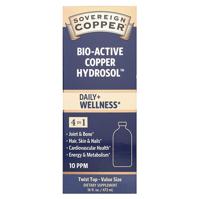 Sovereign Silver  Bio-Active Copper Hydrosol™  10 PPM  16 fl oz (473 ml)