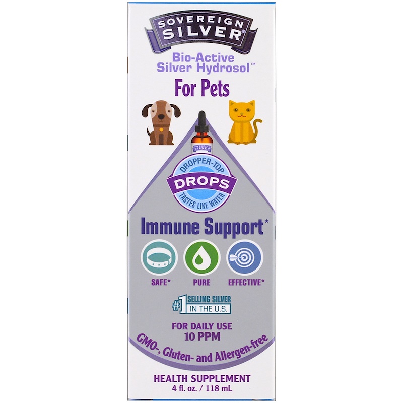 Sovereign Silver, BioActive Silver Hydrosol, For Pets, Immune Support