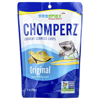 SeaSnax, Chomperz, Çıtır Yosun Cipsleri, Orijinal, 1 oz (30 gr)