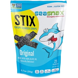 Отзывы о Сиснэкс, Stix, Crispy Seaweed Strips, Original , 0.7 oz (20 g)
