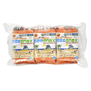 Отзывы о Сиснэкс, Grab & Go, Organic Premium Roasted Seaweed Snack, Toasty Onion, 6 Packs, 0.18 oz (5 g) Each