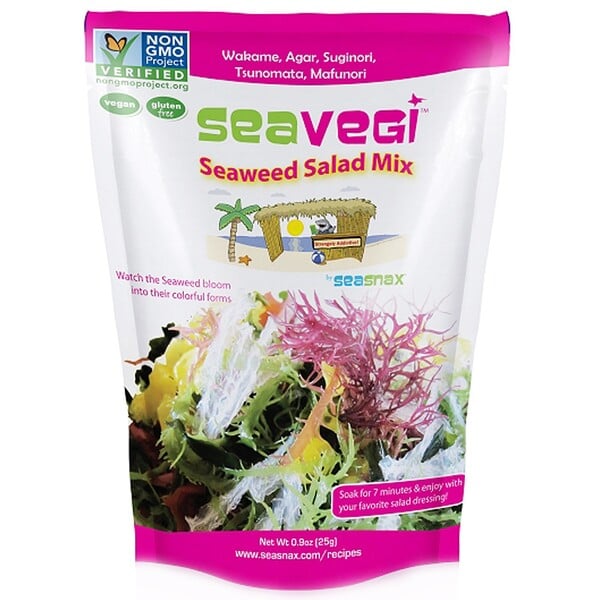 SeaVegi, салатная смесь из морских водорослей, 0,9 унции (25 г)