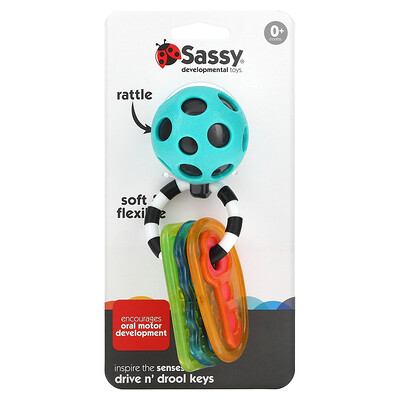 Sassy Inspire The Senses, Drive N 'Drool Keys, 0+ Months, 1 Count
