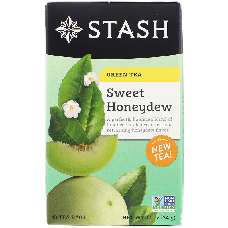 Stash Tea, Green Tea, Sweet Honeydew, 18 Tea Bags, 1.1 oz (34 g) iHerb