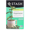 Stash Tea‏, Herbal Tea, Peppermint, Caffeine Free, 20 Tea Bags, 0.7 oz (20 g)
