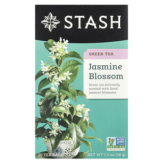 Stash Tea, Té verde, Flor de jazmín, 20 bolsitas de té, 38 g (1,3 oz)