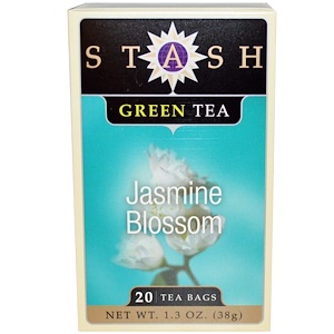 Купить Stash Tea, Цветок жасмина, зеленый чай, 20 чайных пакетиков, 1,3 унции (38 г)  на IHerb